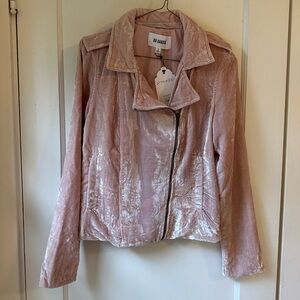 NWT - BB Dakota Pink Velvet Jacket